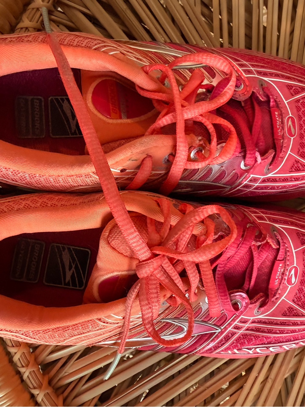 Brooks Women’s Coral and Pink Running Sneakers